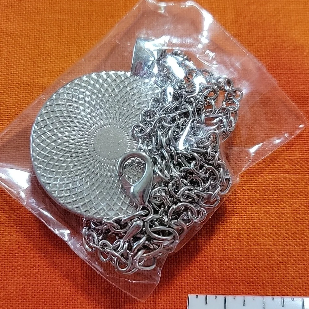 BTS Pendant with Chain Necklace New White Black Silver